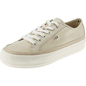 Tommy Hilfiger Femme Baskets Vulcanisées Essential Canvas Chaussures, Beige (Light Sandalwood), 39 EU - Publicité