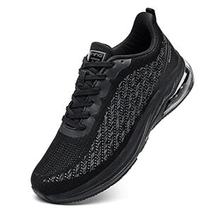 frysen Homme Femme Basket Chaussure Jogging Tennis Running Randonnee Gym Fitness Sport Training Sneakers 40EU Black - Publicité