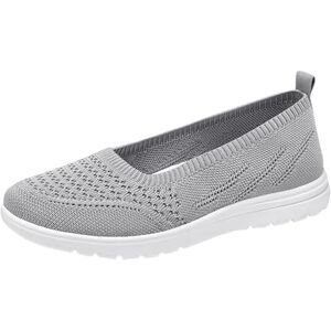 Gsheocm Baskets pour femme Blanc Pour les loisirs Semelle souple Confortables En maille Pour le sport Respirantes, 0508a Grey, 37 EU - Publicité