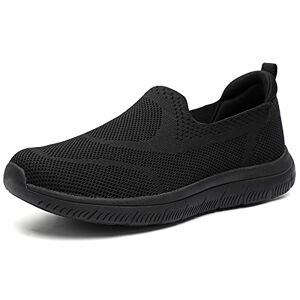HKR Basket Femme Confortable Chaussures de Travail Running Walking Sneakers Respirantes Marche Fitness Sneakers Tout Noir EU 38 - Publicité