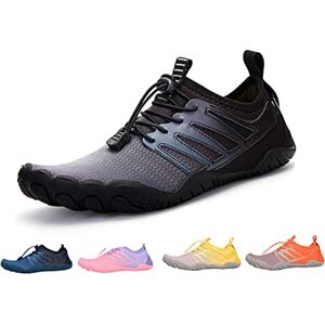 DRECAGE Chaussures de Aquatiques Homme Femme Antidérapant Séchage Rapide Chausson Basket Soulier Eau de Trail pour Randonnée Sport Surf Plongée Natation Noir 40EU - Publicité