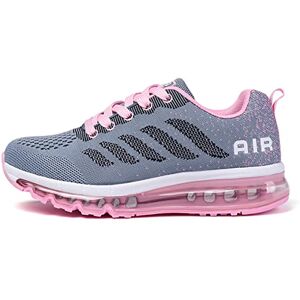 sotirsvs Homme Femme Baskets Chaussures Gym Fitness Sport Sneakers Course Décontractées Sport Jogging Léger Chaussures de Tennis Gray Pink 40 EU - Publicité