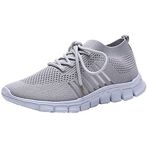 Routefuture Basket Femme Chaussures de Running pour Course Sports Fitness Legere Respirant Mesh Gym Outdoor Trail Walking Jogging Tennis Baskets Athlétique Sneakers,Gris,EU 37 - Publicité