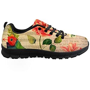 Biyejit Fleurs Imprimer Mode Baskets à Lacets Chaussures de Sport légères décontracté Course randonnée Chaussures pour Femmes Hommes Couples - Publicité