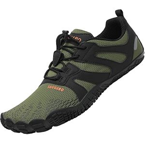 SAGUARO Unisexe Chaussures Aquatiques Chaussures de Plage pour Femme et Homme Antidérapant Chaussures de Fitness Leger pour Sport Running Gym Training, Vert Armée 40 - Publicité