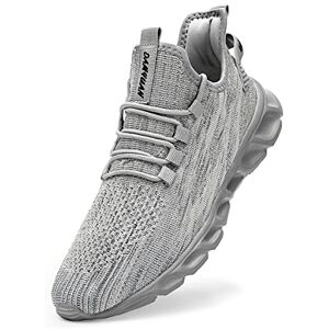 Tvtaop Chaussures de Sport Running Femme Sneakers Fitness Basket Tennis Légères Respirante Outdoor Training,Gris 40 EU - Publicité