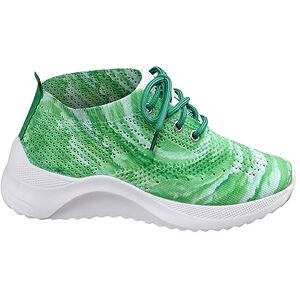 Generic Baskets en maille pour femme, baskets Swoosh à enfiler pour femme, baskets pour la marche, le fitness, l'athlétisme, le fitness, les chaussures plates respirantes pour femme, chaussures de course - Publicité