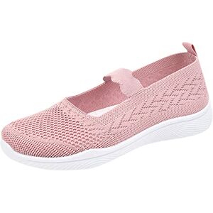 Generic Chaussure Impermeable Été Baskets à Enfiler pour Femmes Maille Respirante Confortable Semelle Souple antidérapantes Chaussures Plates décontractées Baskets Marche Course Pied Pink 5.5 - Publicité