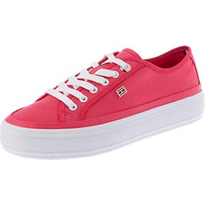 Tommy Hilfiger Femme Baskets Vulcanisées Essential Canvas Chaussures, Rose (Bright Cerise Pink), 39 EU - Publicité