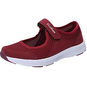 Routefuture Femmes D'été Chaussures Maille Anti Slip Fitness Velcro Chaussures De Sport Running Choc Absorbant des Chaussures De Performance Sportive Gym Formateurs - Publicité