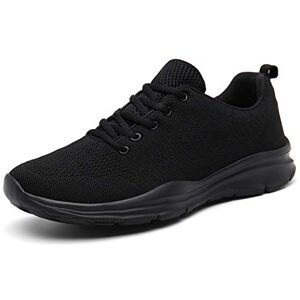 KOUDYEN Chaussures de Sport Course Homme Femme Basket Lacets Fitness Confortable Sneakers Trail Running Shoes,XZ746-W-allblack-EU40 - Publicité