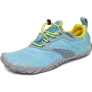 SAGUARO Chaussures de Trail Homme Femme Chaussures Minimalistes Légère Flexible Chaussures Aquatiques Souple Confortable Barefoot Shoes pour Running Gym Training Fitness, Bleu Ciel 40 EU - Publicité