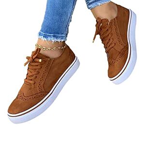 Minetom Femme Baskets Chaussures Outdoor Running Gym Fitness Sport Sneakers À Lacets Running Jogging Walking Tennis Baskets Athlétique Sneakers A Marron 39 EU - Publicité