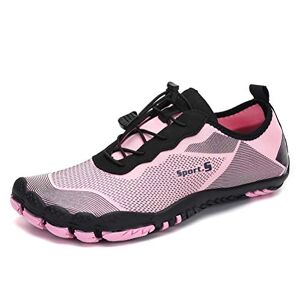 Dannto Homme Chaussures de Fitness Trail Running Femme Chaussures Minimalistes Chaussons Aquatiques Outdoor & Indoor Chaussures de Sport(Rose-K,38) - Publicité