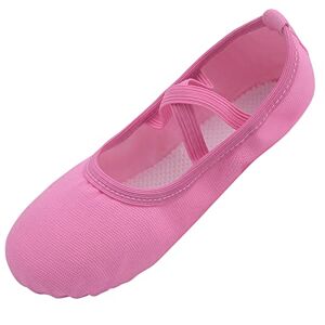 ZDQ Chausson de Danse Femme Ballerine de Danse Fille Doux Toile Classique Pilates Yoga Gymnastique Chaussures Enfants Rose 38 - Publicité