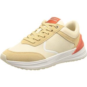 Tommy Hilfiger Baskets De Running Femme Chaussures De Sport, Beige (Sugarcane), 39 EU - Publicité