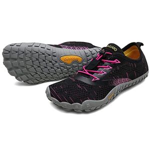 SAGUARO Chaussures de Trail Running Femme Chaussures Minimalistes Chaussures de Sport Outdoor & Indoor Gym Fitness Randonnée Escalade Marche Barefoot Shoes Chaussures Aquatiques, Rose Magenta, 36 EU - Publicité