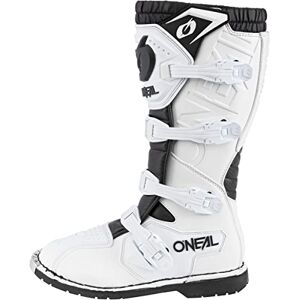 O'NEAL   Bottes de Motocross   Moto Enduro   Confort grâce à la manchette intérieure Air-Mesh, boucles réglables, matériel synthétique de haute qualité   Bottes Rider Pro   Adulte   Blanc   Taille 41 - Publicité