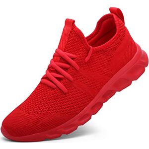 Damyuan Femme Chaussures de Running pour Course Sports Fitness Respirant Mesh Gym Outdoor Trail Jogging Walking Tennis Baskets athlétique Sneakers Rouge 37 EU - Publicité