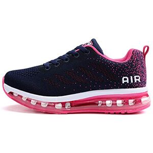 Axcone Homme Femme Air Running Baskets Chaussures Outdoor Running Gym Fitness Sport Sneakers Style Multicolore Respirante 34EU-46EU, Rose1, 38 EU - Publicité