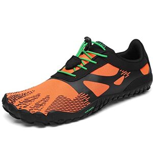 SAGUARO Homme Chaussures Aquatiques Femme Barefoot Shoes Séchage Rapide Chaussures de Plage Gym Trail Orange 36 EU - Publicité