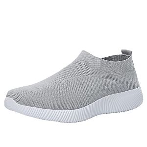 FUPODD Basket Femme sans Lacet Confortables Légère Décontracté Élasticité Mesh Respirantes Pas Cher Mode Chaussures de Course Confortables Jogging Formateurs Running Sport Sneakers - Publicité