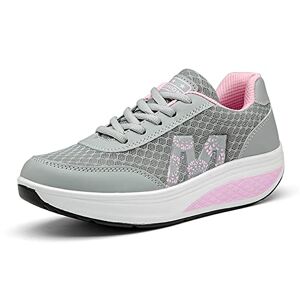 Minjet Femmes Minceur Taille Chaussures de Sport décontractées Plate-Forme Baskets pour Chaussures de Running sur Route Femme - Publicité