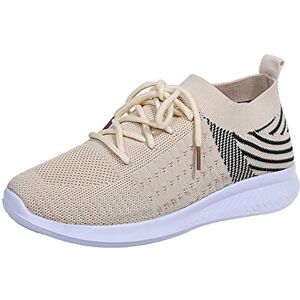 Blingko Chaussures Orthopédiques pour Femmes Baskets À Enfiler en Mesh Sneaker D'été Respirantes avec Coussin d'air Chaussures De Marche Légères Chaussures De Course À Plateforme Souple - Publicité