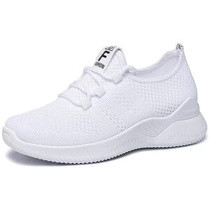 SSERHEHK Femme Chaussures de Course Fitness Sport Running Slip on Outdoor Walking Legere Respirante Baskets Mode Confortables Sneakers H66 White 40 - Publicité