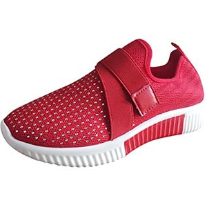 Blingko Chaussure Confort Femme Pied Sensible Basket Femme Confort Chaussure de Running Marche Sport Casual Fitness Sneakers Légères Respirante Gym Tennis Outdoor Walking Chaussures A6red 38 EU - Publicité