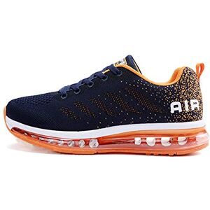 Axcone Homme Femme Air Running Baskets Chaussures Outdoor Running Gym Fitness Sport Sneakers Style Multicolore Respirante 34EU-46EU, Orange, 40 EU - Publicité