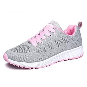 XPERSISTENCE Baskets Running Femme Sneakers Tennis Chaussure de Sport Mode Respirantes Multisport Outdoor Training (Gris 39 EU) - Publicité