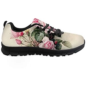 Biyejit Flowers Print Sport Chaussures de Course sur Route Baskets de Marche légères pour Femmes pour Les Voyages en Plein air - Publicité