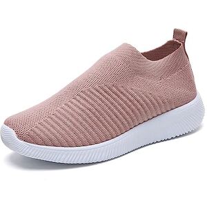 ticticlily Femme Chaussures de Running pour Course Sports Fitness Respirant Mesh Gym Outdoor Trail Jogging Walking Tennis Baskets athlétique Sneakers A Rose 39 EU - Publicité