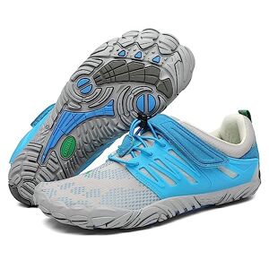 SAGUARO Chaussure Minimaliste Femme Chaussures de Trail Running Homme Antidérapant Chaussures Randonnée Gym Fitness Barefoot Shoes Antidérapant Chaussures d'eau Bleu de Capri, GR.36 EU - Publicité