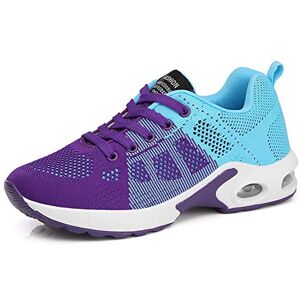 XPERSISTENCE Baskets Running Femme Chaussure de Course Mode Fitness Air Baskets Athlétique Respirantes Multisport Outdoor Sport Training Violet 40 EU - Publicité