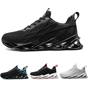 frysen Basket Femme Homme Chaussure Outdoor Running Gym Fitness Sport Sneakers Style Multicolore Respirante 40-47EU,46 EU,Noir - Publicité