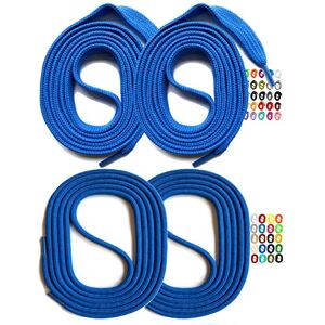 SNORS 2 PAIRES Lacets RONDS 90cm, BLEU, Ø3mm lavables, indéchirable, élastiques PREMIUM qualité Lacets pour baskets, sneaker, chaussures de sport et basses, laces - Publicité