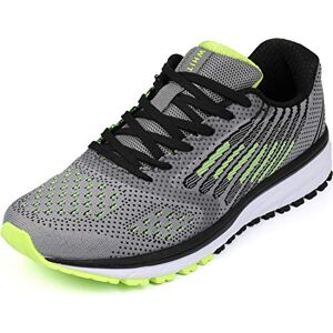 WHITIN Chaussures de Course Running Homme Femme Baskets Mode Sports Fitness Compétition Trail Entraînement Outdoor Sneakers Gris Vert 40 - Publicité