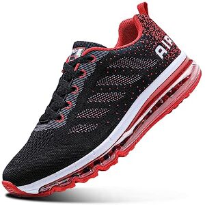 Sumateng Chaussures de Sport Homme Air Running Baskets Femme Outdoor Casual Course Sneakers Fitness Respirantes Sport Shoes BlackRed 36 - Publicité