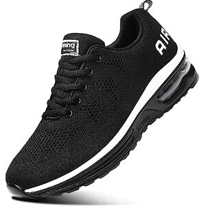 Sumateng Chaussures de Sport Homme Air Running Baskets Femme Outdoor Casual Course Sneakers Fitness Respirantes Sport Shoes Black A 36 - Publicité