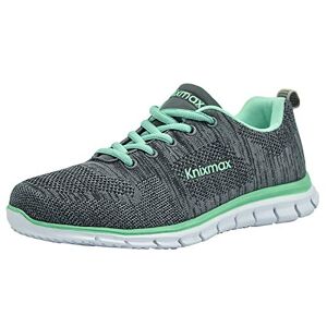 Knixmax Basket Femme Chaussure de Sport Running Confortable Fitness Mode Sneakers,39 EU,Femme Gris Vert - Publicité