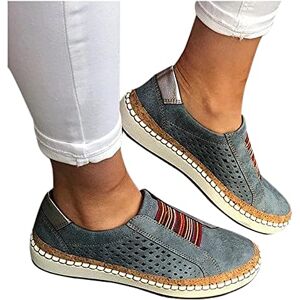 NUSGEAR Chaussures Basses Femme sans Lacets Plat Tendances Respirantes Outdoor Confortable Mode Basket Chaussures Sneakers Femme Mode décontracté Chaussures Simples - Publicité