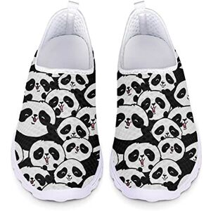 Kuiaobaty Chaussures de sport confortables pour femme En maille respirante Pour la marche Pour l'été, Adorable panda, 37 EU - Publicité