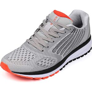 WHITIN Chaussures de Course Running Femme Homme Mode Multisports Trail Entraînement Outdoor Fitness Gym Athlétique Baskets Sneaker Gris Orange 36 - Publicité