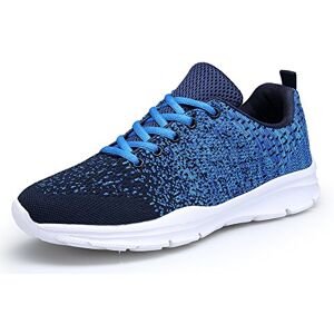 DAFENP Chaussures de Course Running Sport Compétition Trail entraînement Homme Femme Basket Sneakers Outdoor Running Sports Fitness Gym Shoes (Bleu, Numeric_40) - Publicité