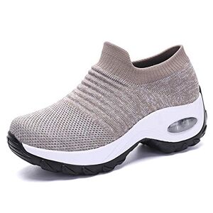 XPERSISTENCE Baskets Femme Chaussures de Running Chaussures Randonnées Marche Fitness Sneakers Kaki Taille 37 - Publicité