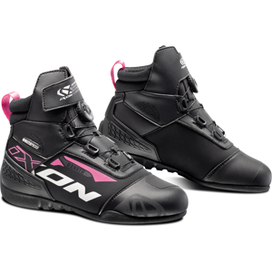 Ixon Chaussures Moto Femme Ixon Ranker WP Noir-Blanc-Fuchsia -