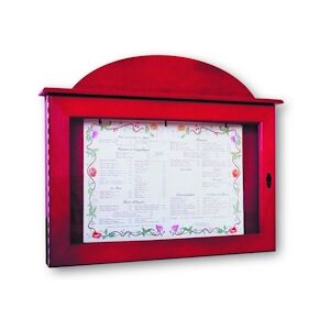 BEQUET Porte-menus lumineux 'ZEPHIR' bordeaux rouge 82x63cm 3 pages x1