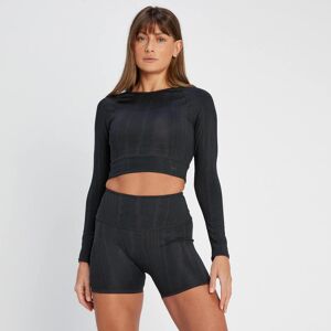 Crop top réversible à manches longues MP Tempo pour femmes – Noir - L